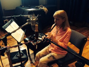 Laura recording her latest project Laura recording her latest project.