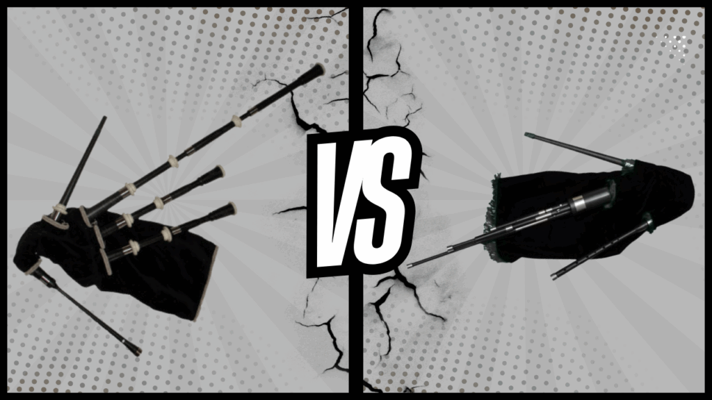 Great Highland Bagpipes vs. Scottish Smallpipes graphic